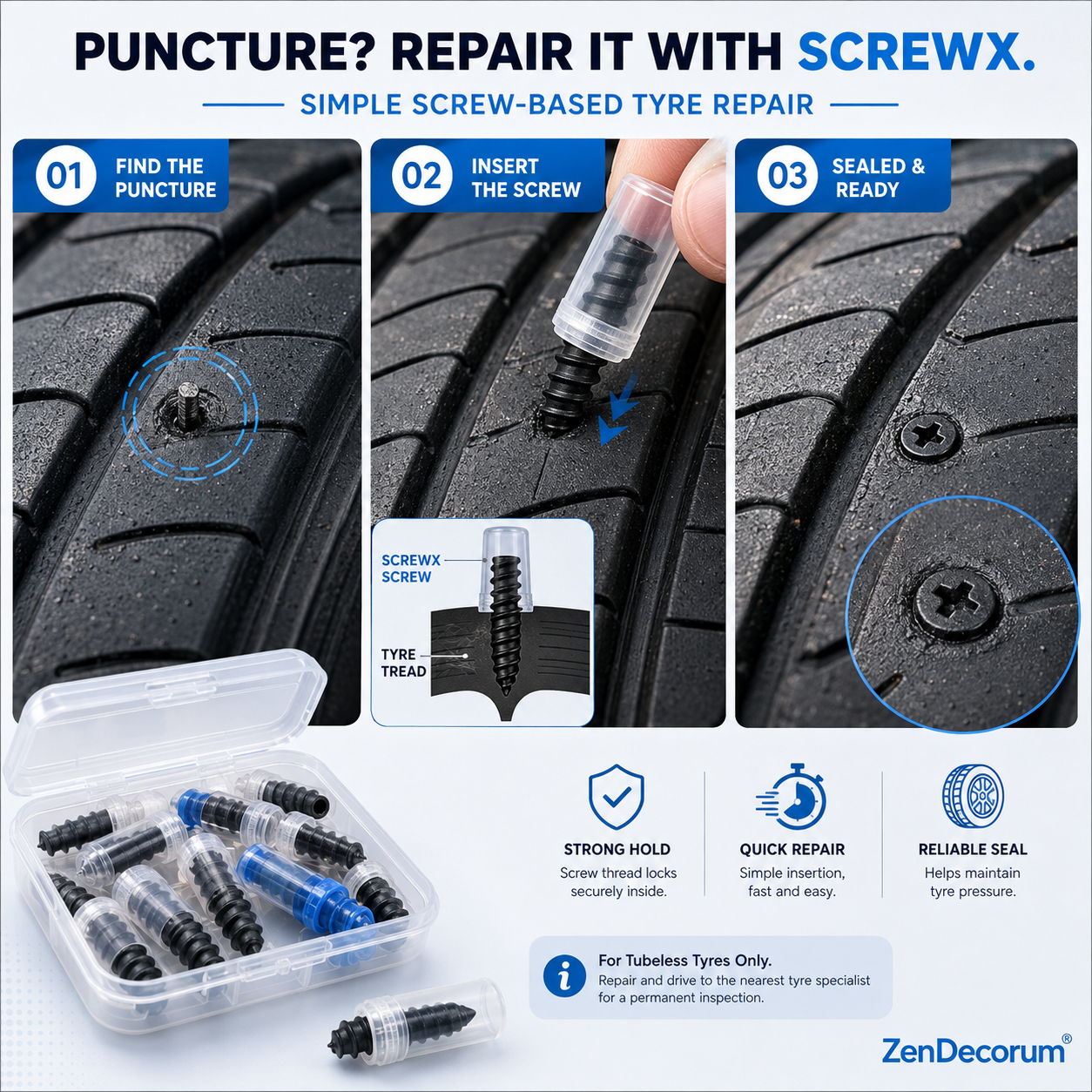 ScrewX Pro™ Kit — Vacuum Glue Screw Kit
