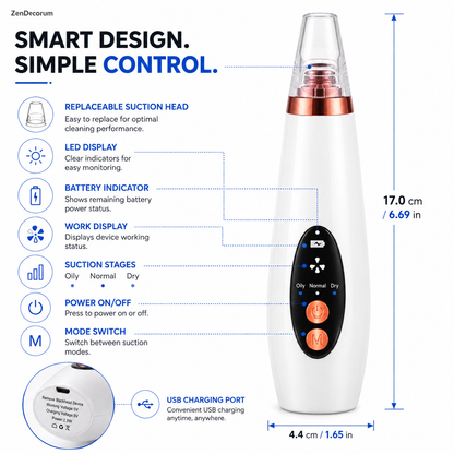 DermaX Pro™ — 6 in 1 Smart Blackhead & Pore Vacuum