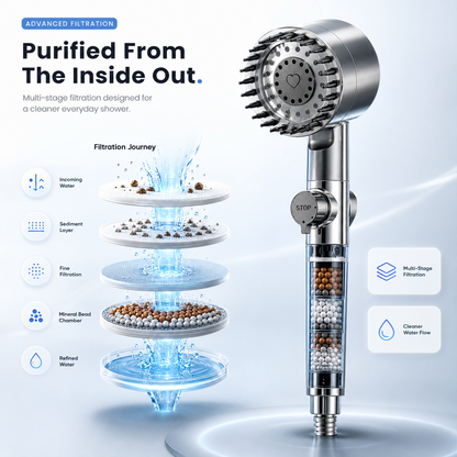 AquaX Pro™ - Filter Shower Massager